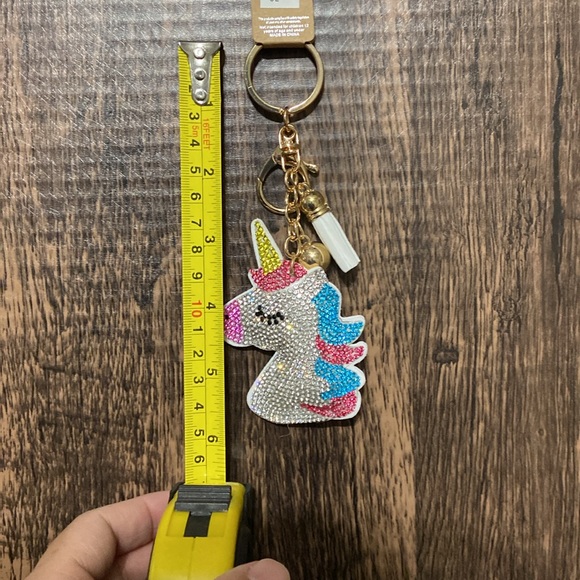 Unicorn bling bag key charm - Picture 8 of 9